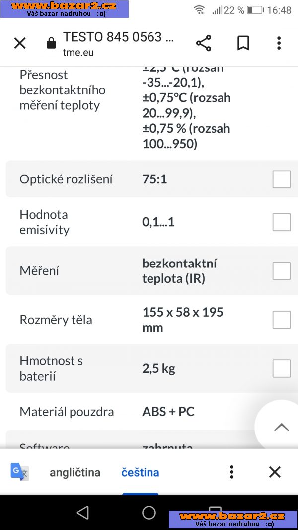 Prodám Testo 845 infa-teplo. a vlhkosti 